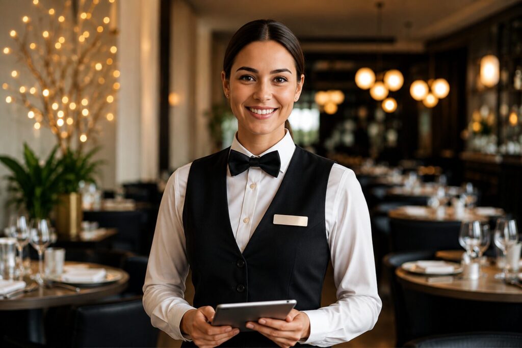 Recepción de hotel, programa de Hospitality